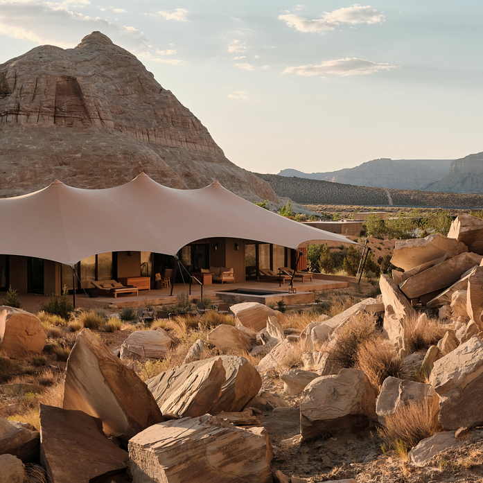 luxury tented pavilions, camp sarika - desert accommodation